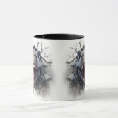 3D dinosaurusgat in een wand Mok - ontketenen je i (Midden)