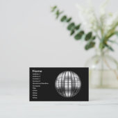 3D Disco Mirror Ball Visitekaartje (Staand voorkant)