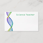 3D DNA dubbele helix, leraar wetenschappen Visitekaartje (Voorkant)