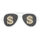 3D-dollarteken Aviator Zonnebril (Voorkant)