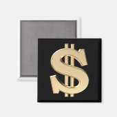 3D-dollarteken Magneet (Voorkant / Achterkant)
