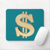 3D-dollarteken Muismat (Met muis)