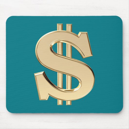 3D-dollarteken Muismat (Voorkant)