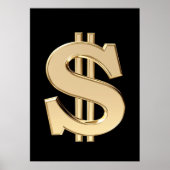 3D-dollarteken Poster (Voorkant)