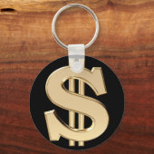3D-dollarteken Sleutelhanger (Voorkant)
