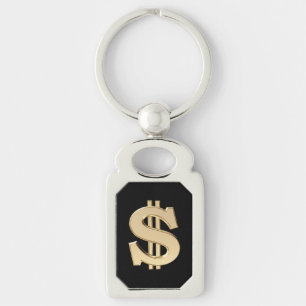 3D-dollarteken Sleutelhanger