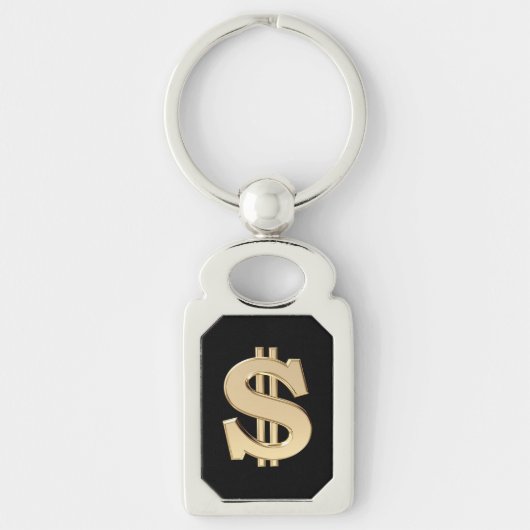 3D-dollarteken Sleutelhanger (Voorkant)