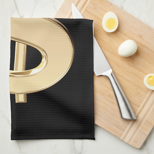 3D-dollarteken Theedoek (Quarter Fold)