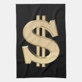 3D-dollarteken Theedoek (Verticaal)