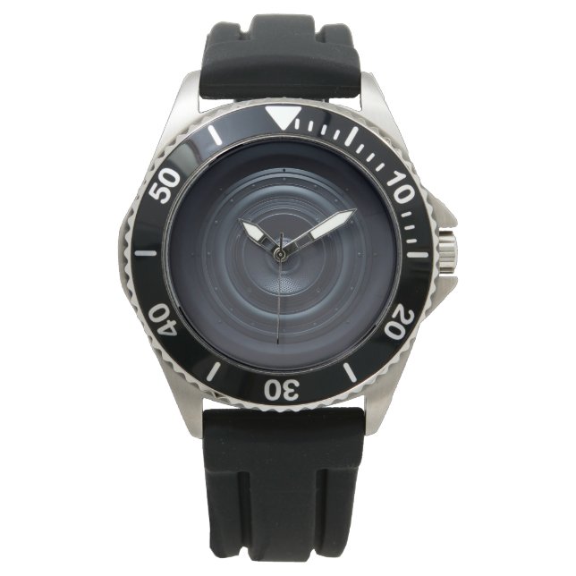 3D donkere subwoofer Horloge (Voorkant)