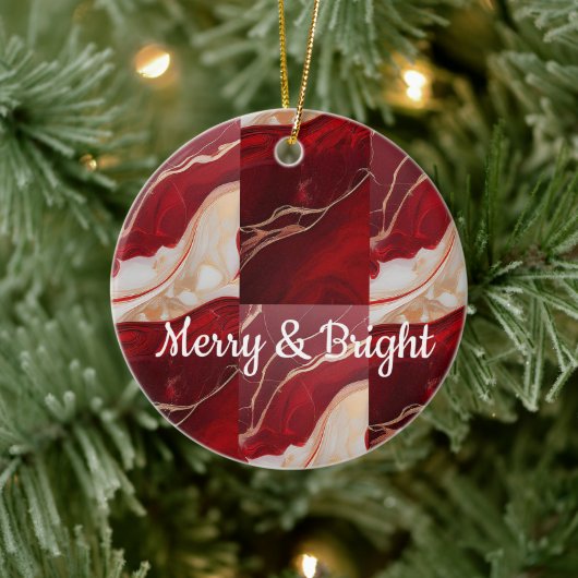 3D Double-Sided Ceramic Christmas Ornament (Boom)