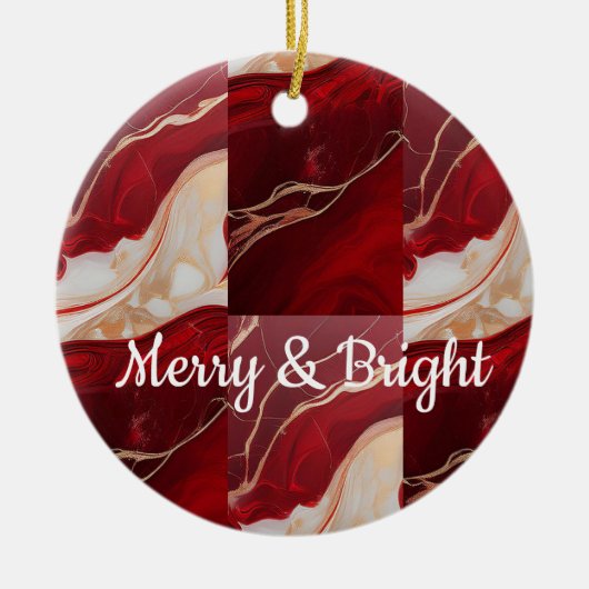 3D Double-Sided Ceramic Christmas Ornament  (Voorkant)