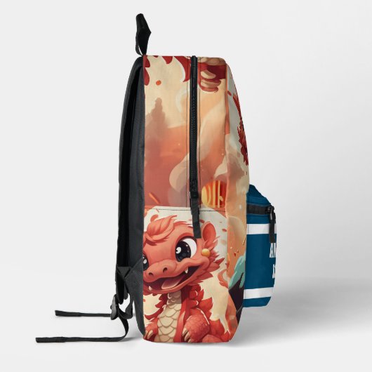 3D Dragon gepersonaliseerde Kinder naam Bedrukte Rugzak (Links)