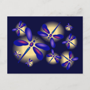 3D Dragonfly Art Briefkaart