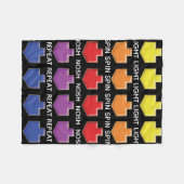 3D Dreidels Hanukkah Fleece Blanket Deken (Voorkant (Horizontaal))