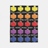 3D Dreidels Hanukkah Fleece Blanket Deken (Voorkant)