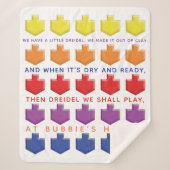 3D Dreidels Sherpa Blanket/Medium Sherpa Deken (Voorkant)