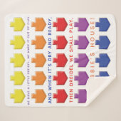 3D Dreidels Sherpa Blanket/Medium Sherpa Deken (Voorkant (horizontaal))