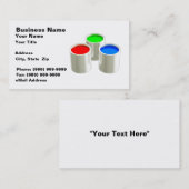 3D Drie gekleurde blikken van de Verf (RGB op Witt Visitekaartje (Voorkant / Achterkant)