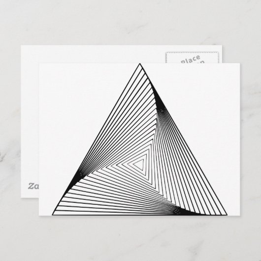 3d Driehoek optische illusie Briefkaart (Voorkant / Achterkant)