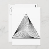 3d Driehoek optische illusie Briefkaart (Voorkant / Achterkant)