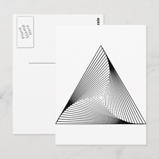 3d Driehoek optische illusie Briefkaart (Voorkant / Achterkant)