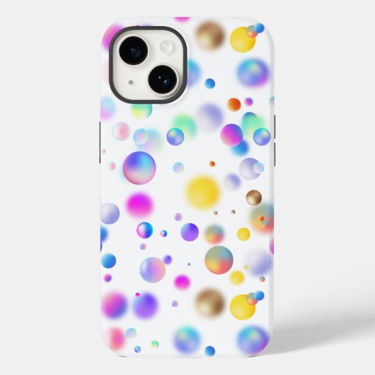 3D Drijvende Ballen Patroon. Geen BG Case-Mate iPhone Case (Achterkant)
