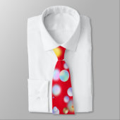 3D Drijvende Ballen Patroon. Rood BG Stropdas (Gebonden)