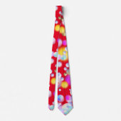 3D Drijvende Ballen Patroon. Rood BG Stropdas (Achterkant)
