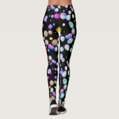 3D Drijvende Ballen Patroon. Zwart BG Leggings (Achterkant)