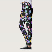 3D Drijvende Ballen Patroon. Zwart BG Leggings (Links)