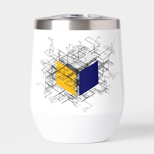 3D dronkaard wandel wijn tumbler (Voorkant)