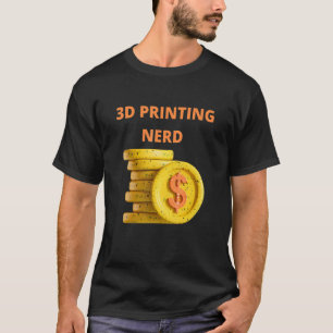 3d Drukkerij Nerd Bitcoin Miner T-shirt