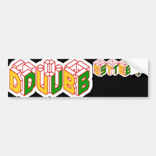 3D Dubstep-shirt Bumpersticker (Voorkant)