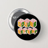 3D Dubstep-shirt Ronde Button 5,7 Cm (Voorkant /achterkant)