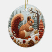 3D Eekhoorn Kerstmis dier Keramisch Ornament (Links)