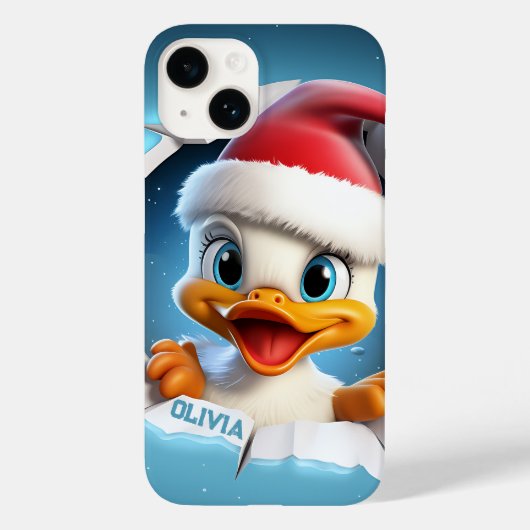 3D Eend Kerstmis Case-Mate iPhone Case (Achterkant)