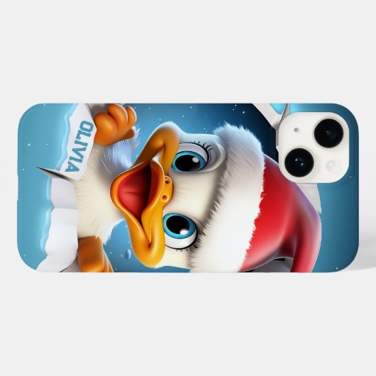 3D Eend Kerstmis Case-Mate iPhone Case (Achterkant (horizontaal))
