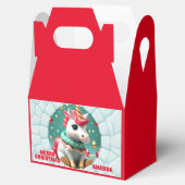 3D Eenhoorn Kerst Rode Vakantie Bedankdoosjes (Geopend)