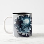 3D Eerie Halloween Tweekleurige Koffiemok (Links)