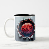 3D Eerie Halloween Tweekleurige Koffiemok (Links)