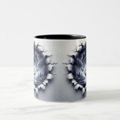 3D Eerie Halloween Tweekleurige Koffiemok (Center)