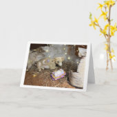 3D Eerste Kerstmis Kaart (Gele Bloem)