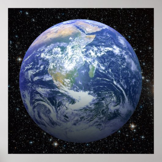 3D-effect - Aarde tussen sterren Poster (Voorkant)