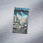 3D Effect Abstracte Kerstmisachtergrond Magnetisch Visitekaartje (Voorbeeld)