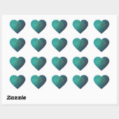 3d effect blauw origami gebroken hart sticker (Vel)