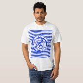 3D-effect blauwe notities T-shirt (Voorkant volledig)