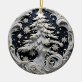 3D Effect Christmas Tree Ornament | Custom Name (Voorkant)