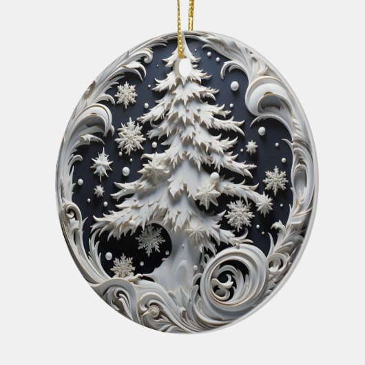 3D Effect Christmas Tree Ornament | Custom Name (Links)