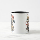 3D Effect Classic Cartoon Mok (Midden)